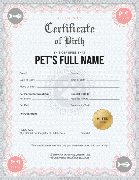 The finished certificate the recipient receives